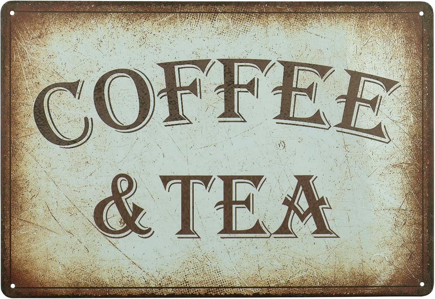Coffee Tea Quotes - Plaque en métal rétro Café et