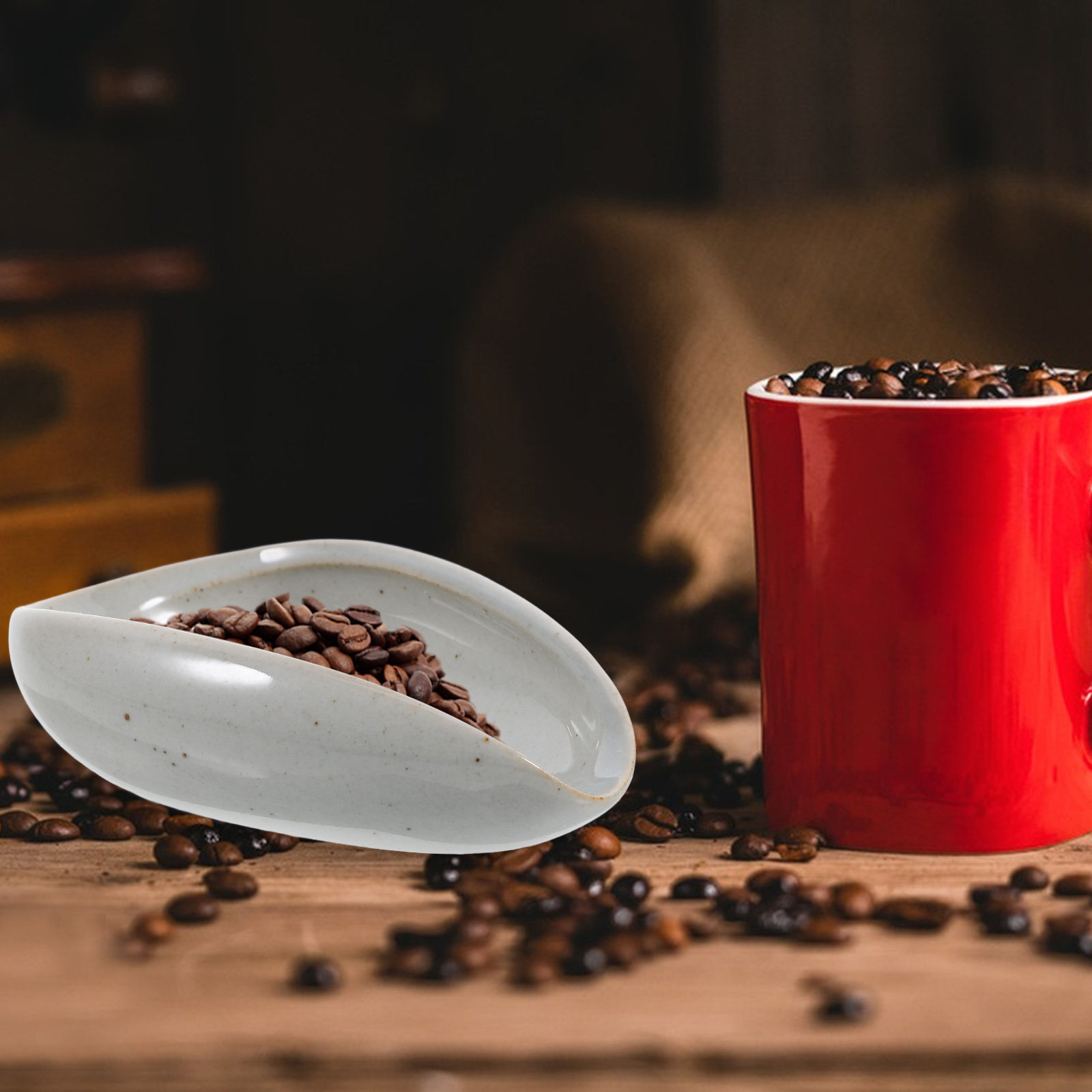Coffee Tea And Bean - Plateau en céramique pour grains de