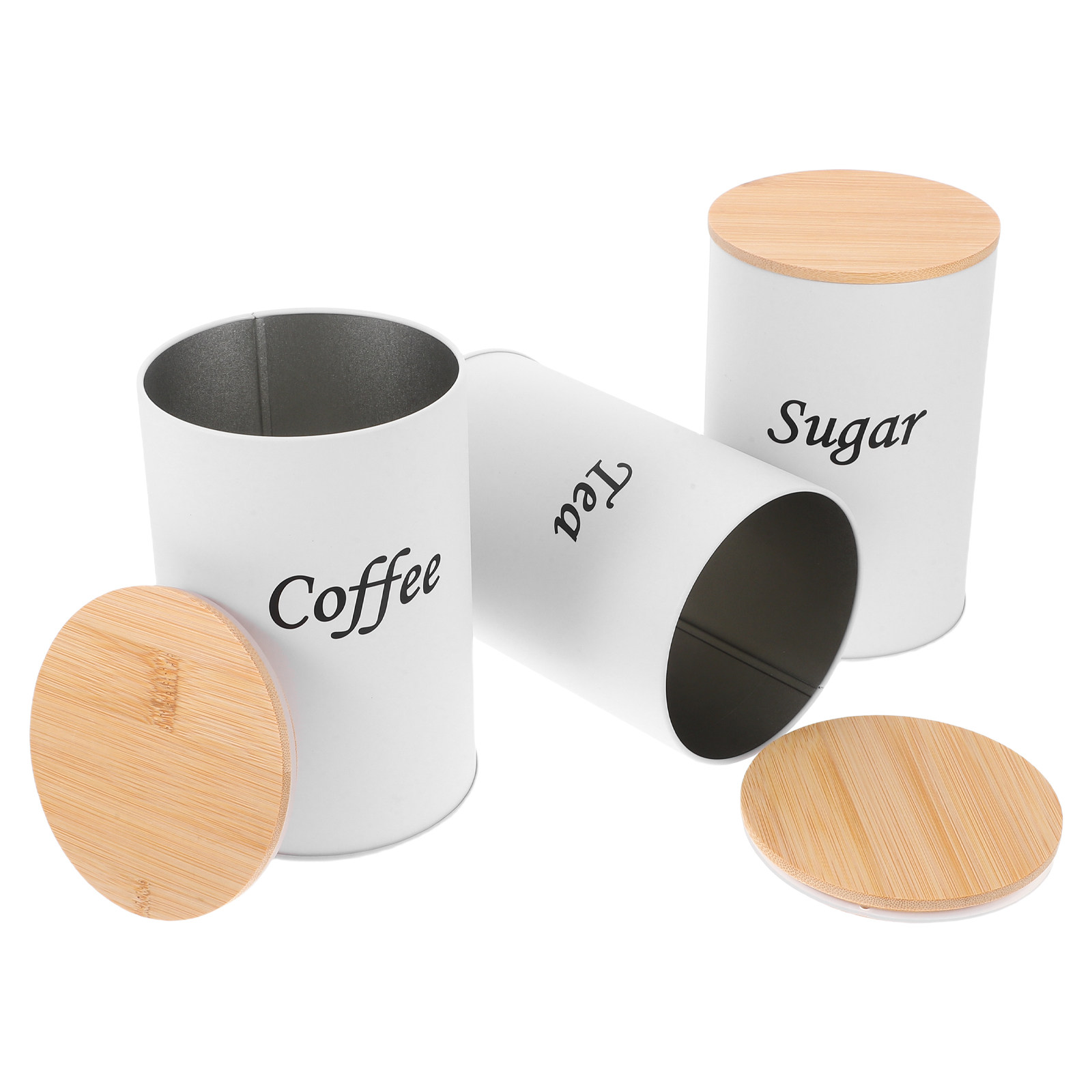 Coffee Tea And Bean - Lot de 3 boîtes hermétiques rondes