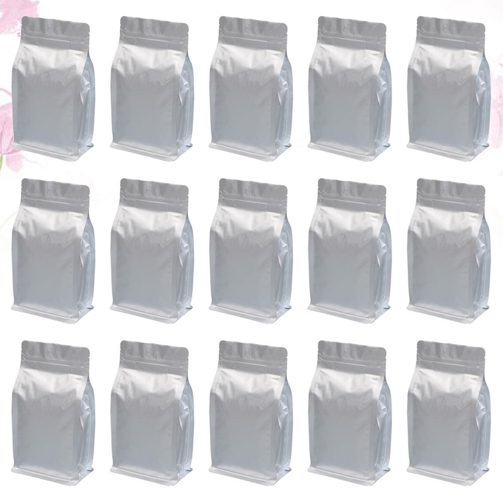 Coffee Tea And Bean - Sacs auto-scellants en aluminium argenté, 24x14x6cm,