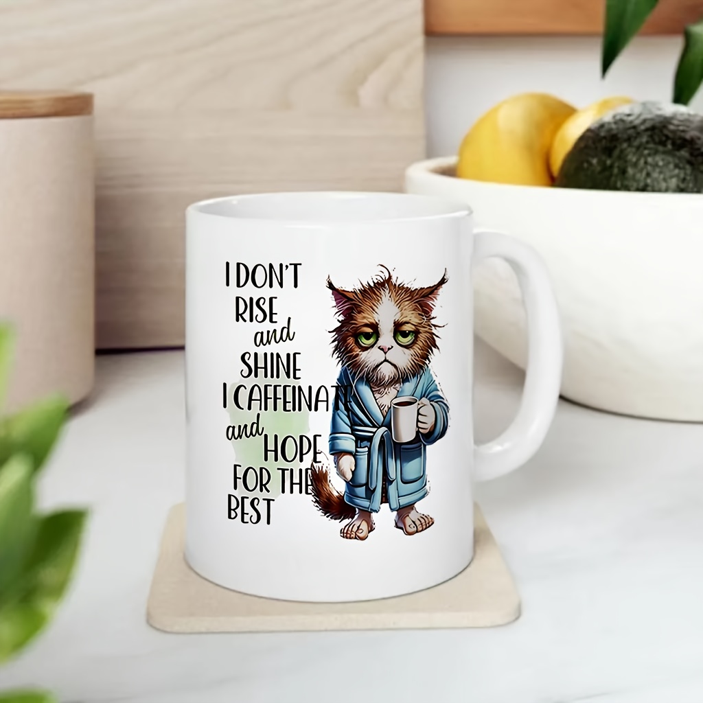 Coffee Tea Quotes - Mug amusant pour chat avec citation