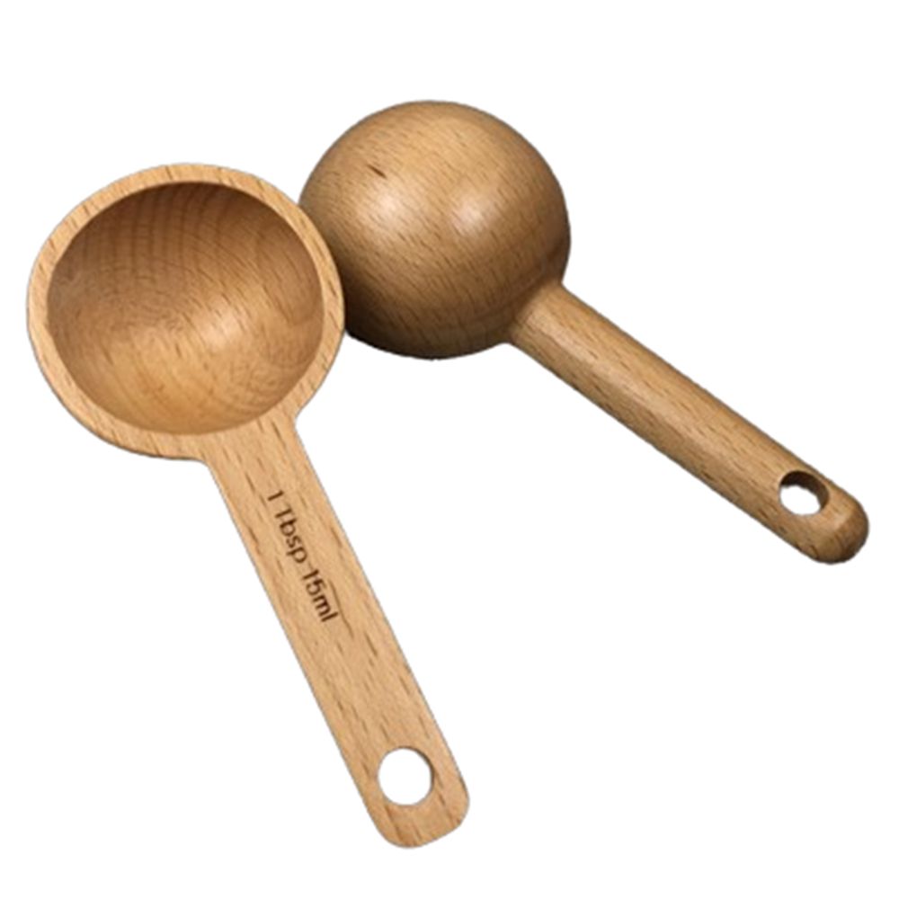 Coffee Tea And Bean - Cuillère doseuse portable en bois de