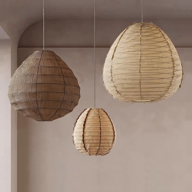 Switching Coffee To Tea - Lampes suspendues en tissu métallique japonais,