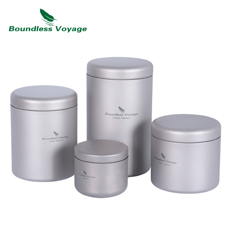 Coffee Tea Canister Set - Boundless Voyage Titanium Tea Caddy Canister,