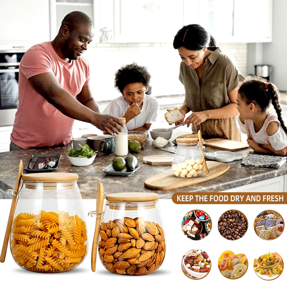Pot en verre scellé de 34oz av - Coffee Tea Sugar Canister Set avis et prix