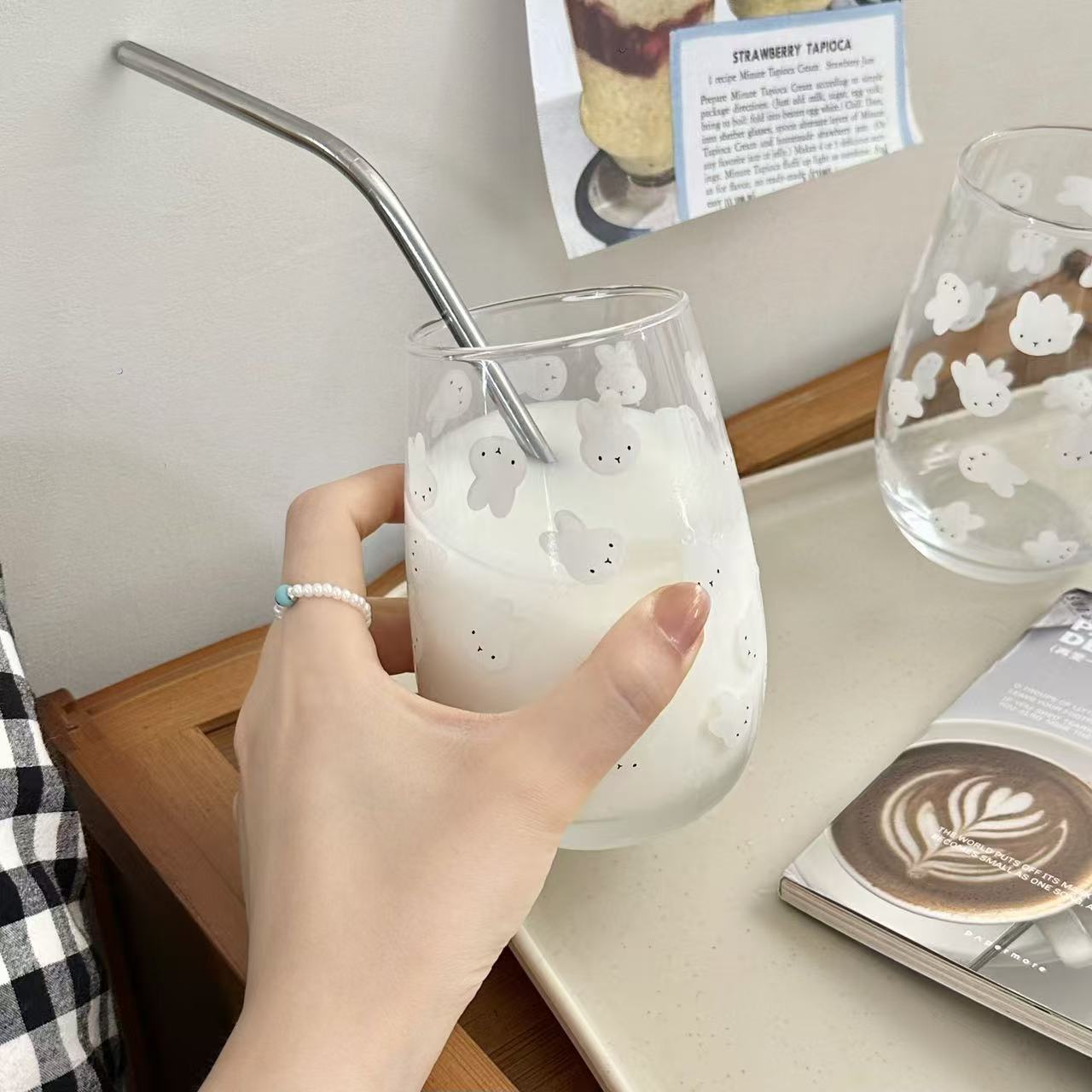 Joli gobelet en verre imprimé  - Coffee Tea avis et prix