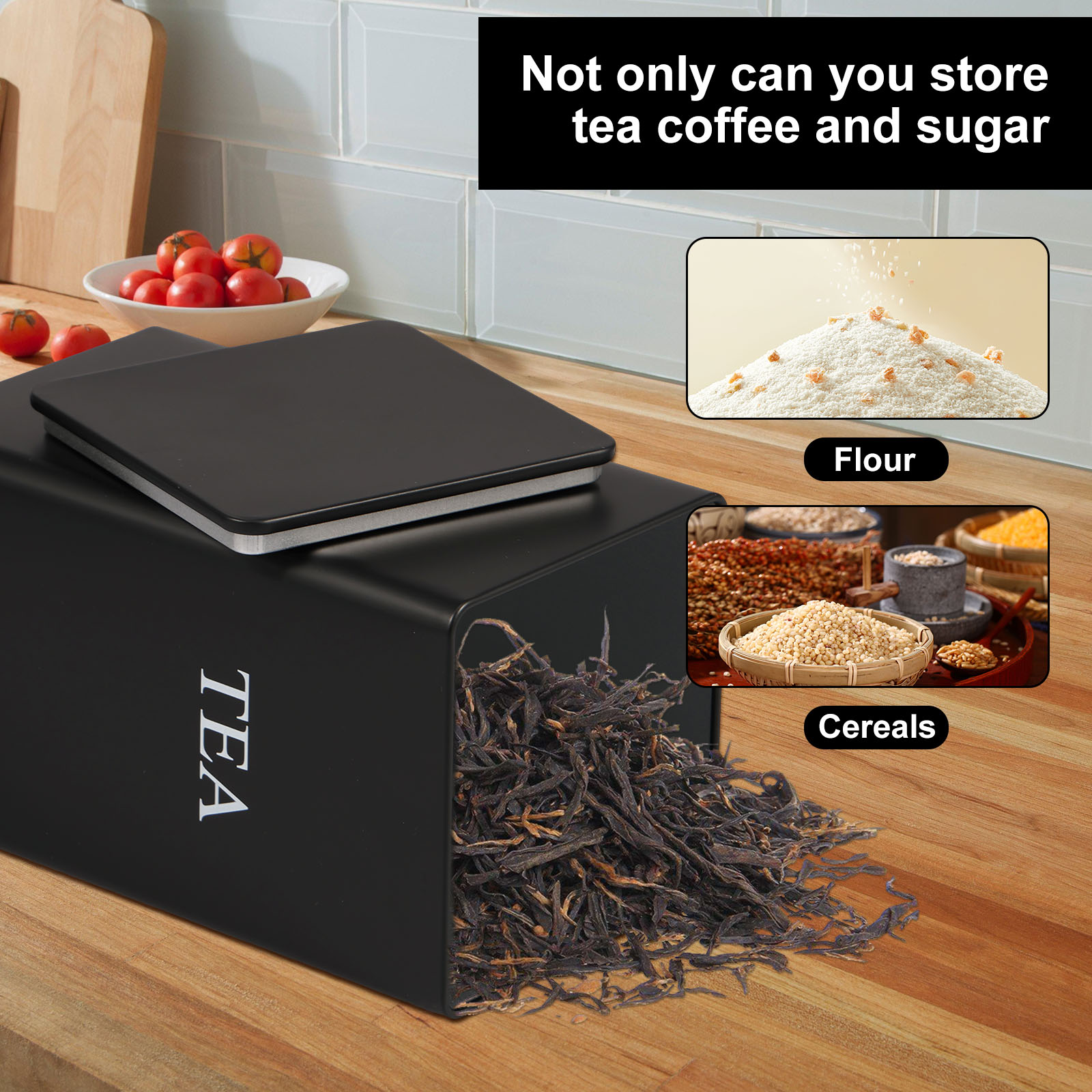 3 pièces boîtes de stockage de - Coffee Tea Sugar Canister Set avis et prix