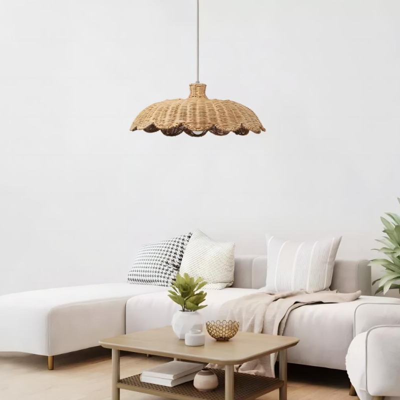 Lampe suspendue en rotin natur - Switching Coffee To Tea avis et prix