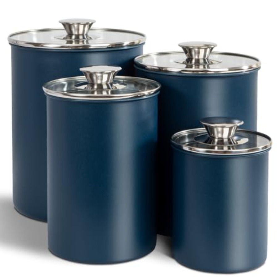 Ensemble de 4 boîtes à provisi - Coffee Tea Sugar Canister Set avis et prix
