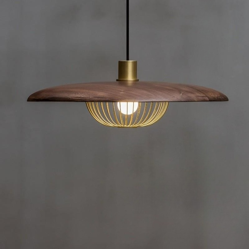 Lampe suspendue ronde en bois  - Switching Coffee To Tea avis et prix