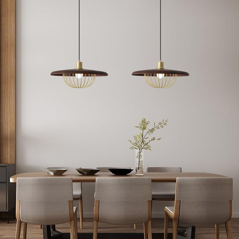 Lampe suspendue ronde en bois  - Switching Coffee To Tea avis et prix