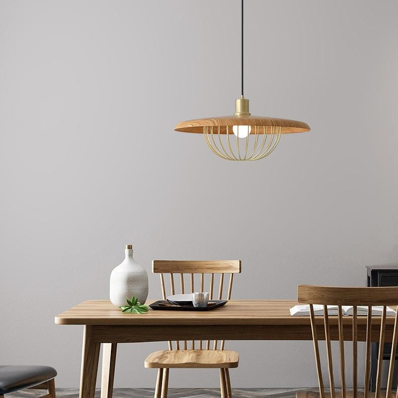 Lampe suspendue ronde en bois  - Switching Coffee To Tea avis et prix