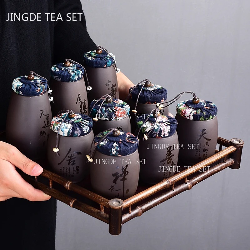 Petit pot à thé en sable viole - Coffee Tea Canister Set avis et prix