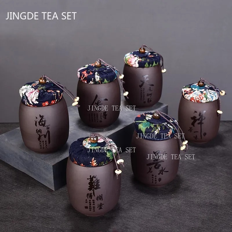 Petit pot à thé en sable viole - Coffee Tea Canister Set avis et prix