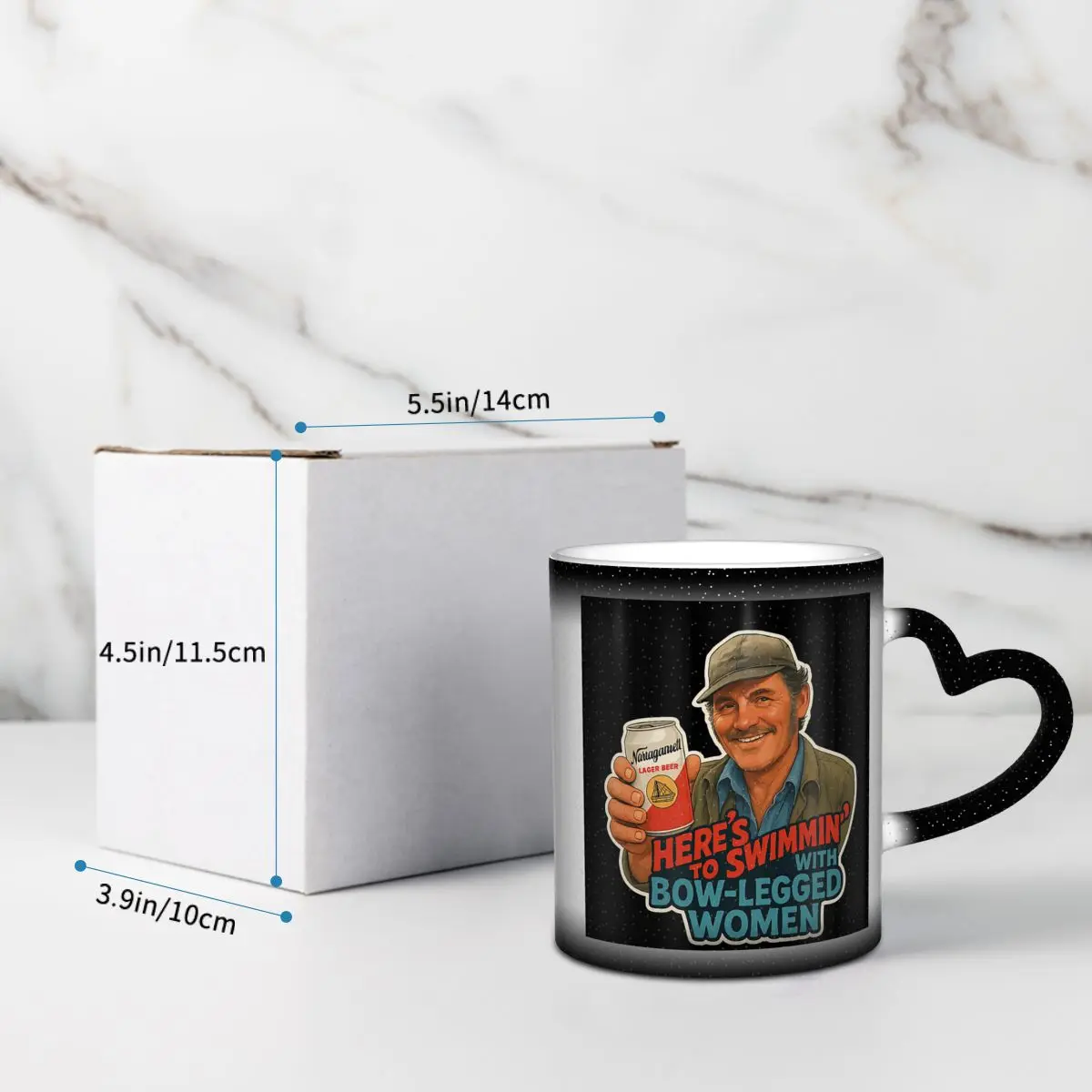 Heres To Swimmin Quint Jaws Mo - Coffee Tea Quotes avis et prix