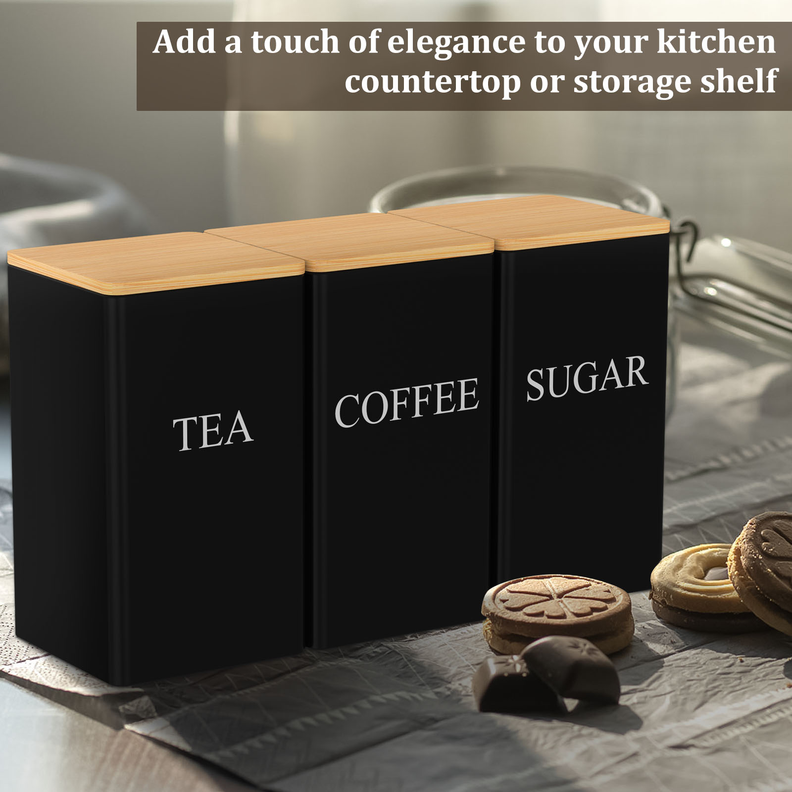 Pot de stockage de grains de c - Coffee Tea Sugar Canister Set avis et prix