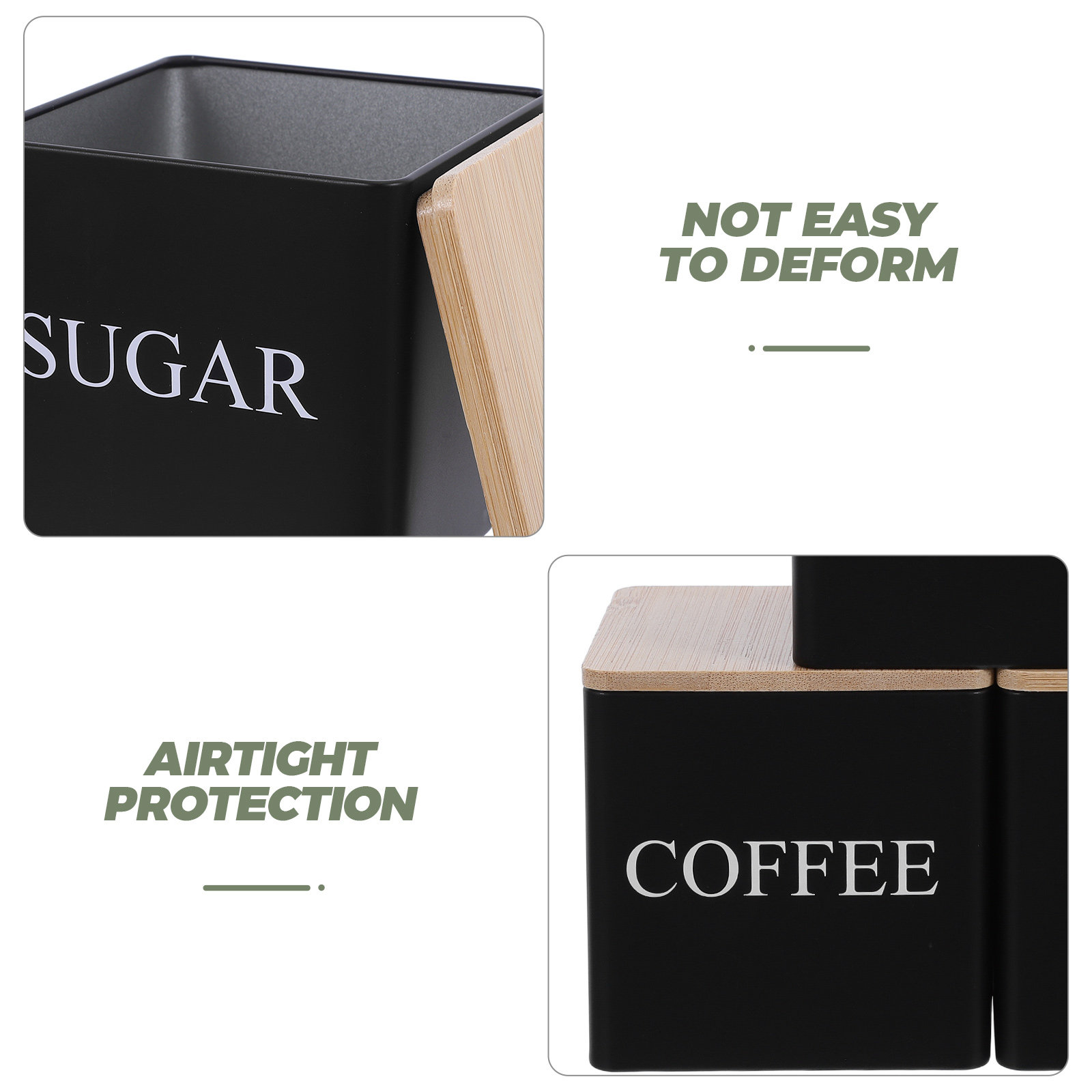 Ensemble de 3 boîtes à thé, ca - Coffee Tea Sugar Canister Set avis et prix